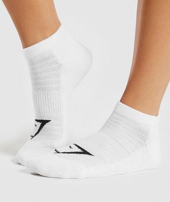 Gymshark Ankle 3pk Muške Čarape Bijele | HR 3011MQZ